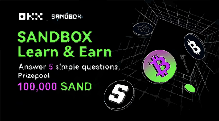 Giveaway 100,000 Token SAND dari OKX, Buruan Garap!